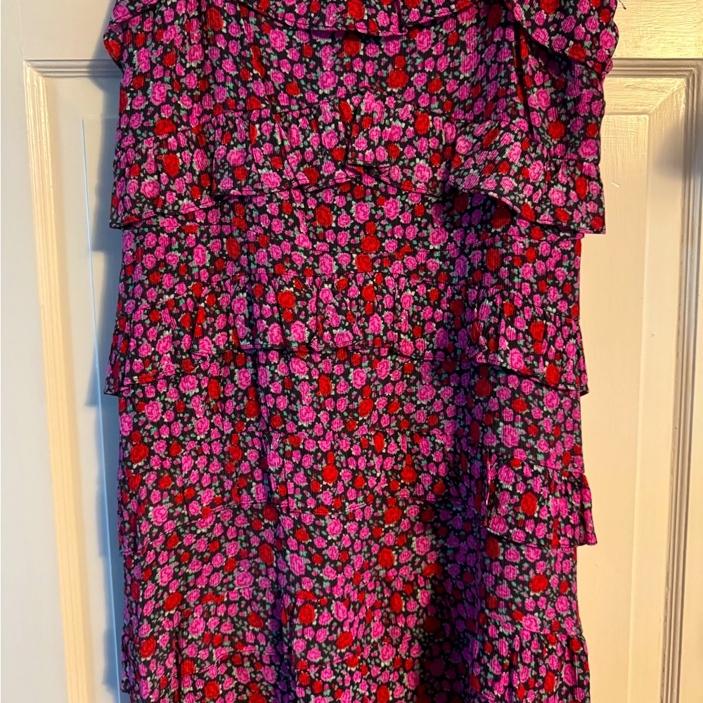 NWT NORDSTROM 4SI3NNA RUFFLE ROSE MINI DRESS - Picture 3 of 6